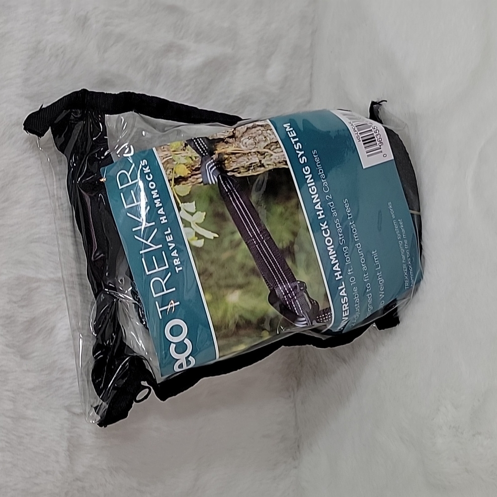 B58 ECO TREKKER Travel Hammock HANGING SYSTEM 10 ft Straps Carabiners 450LBS